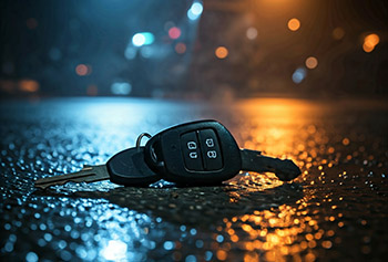 car keys on ground
