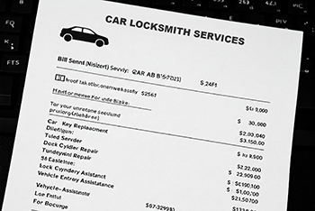 bill for car lock service